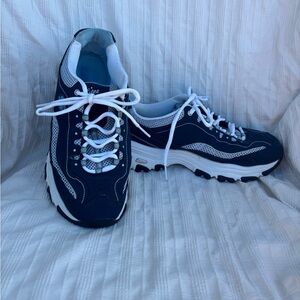 Skechers Navy and White Sneakers